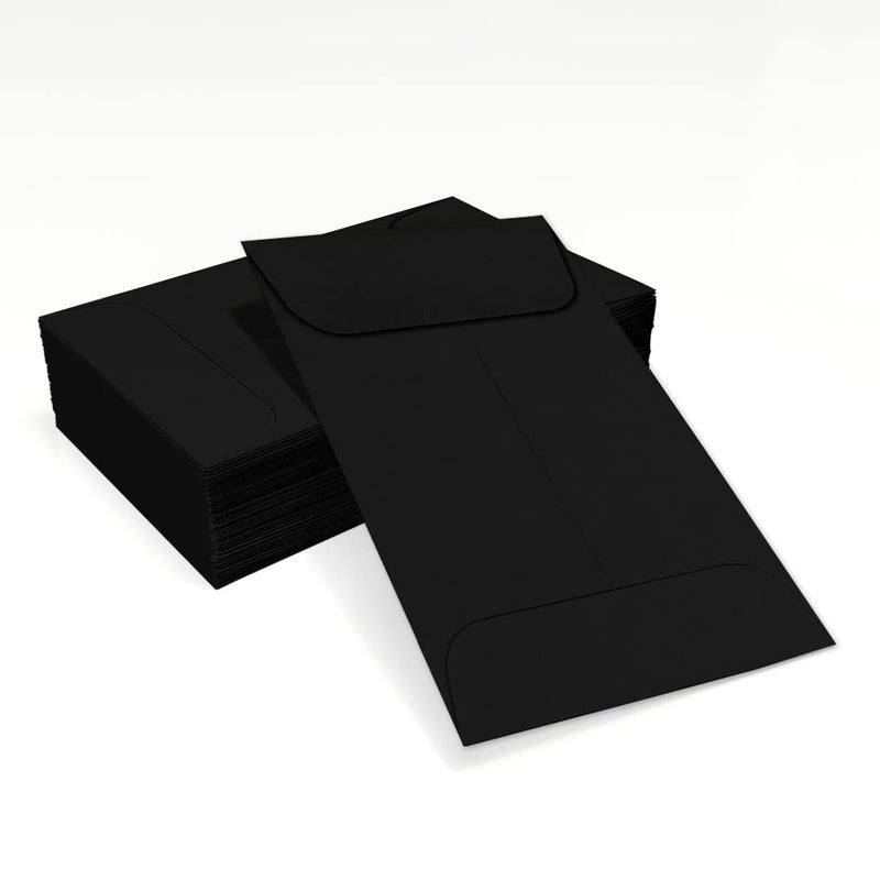 LUXPaper أظرف عملات LUXPaper #1 | 2 1/4" × 3 1/2" | أسود منتصف الليل | 80 رطل. نص | 50 كمية - Image 4